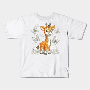 Delightful Giraffe Kids T-Shirt